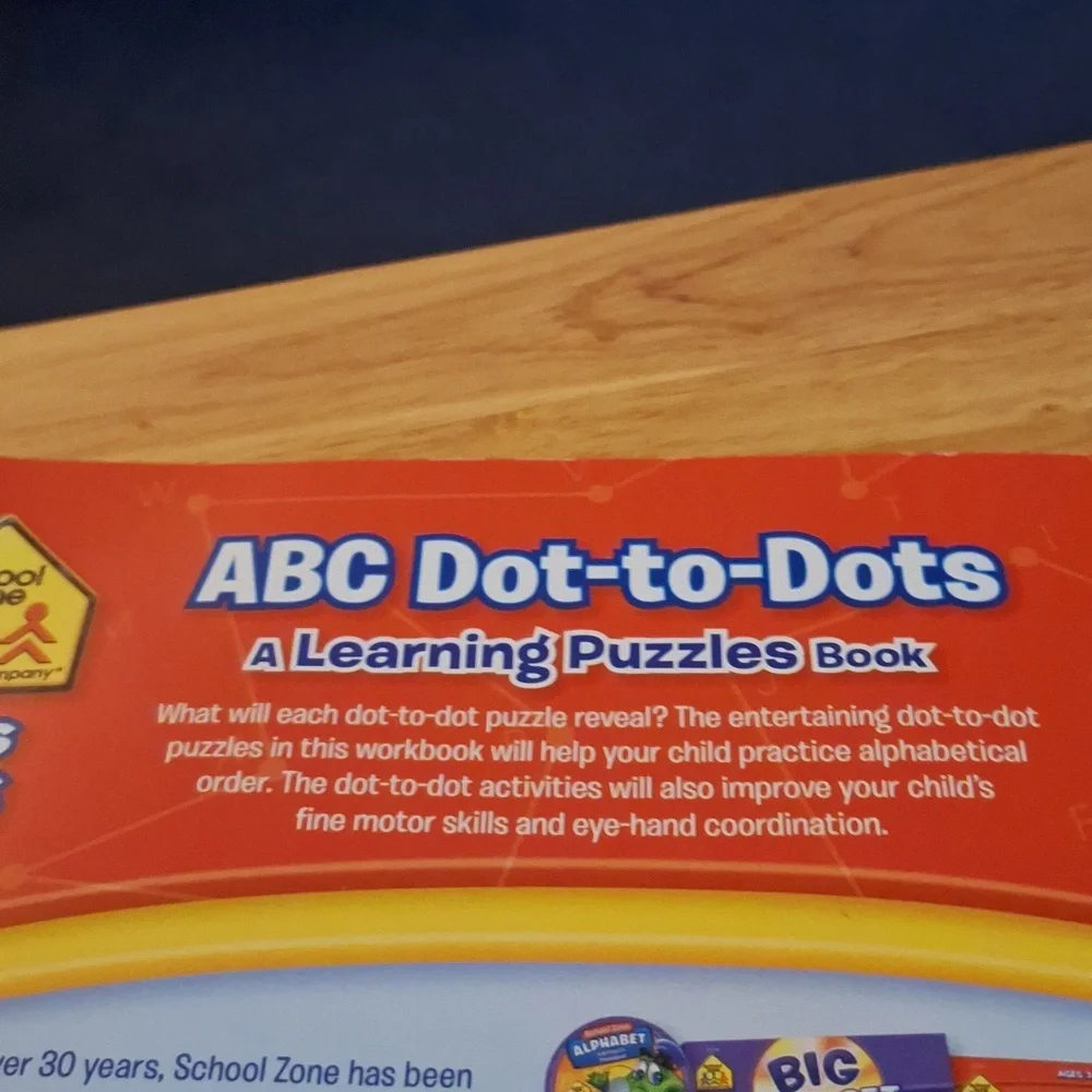 ABC Dot-To-Dots Learning puzzle book Ages 4-6 (new)